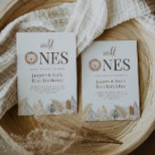 Wild Ones Twins neutrale Blätter Einladung zum Geb