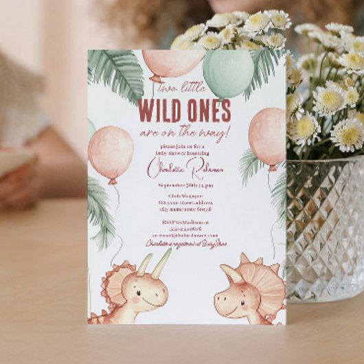 Wild Ones und Twins Baby Dusche Einladung