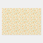 Wild Orange Anemone Blume - nahtlos. Geschenkpapier Set (Vorderseite 3)