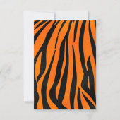 Wild Orange Black Tiger Stripes Animal Print Dankeskarte (Rückseite)