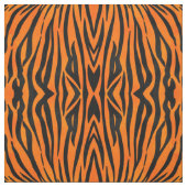 Wild Orange Black Tiger Stripes Animal Print Stoff (Muster)