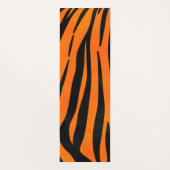 Wild Orange Black Tiger Stripes Animal Print Yogamatte (Rückseite)