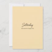 Wild-orange-gelbe grüne Frühlingsheirat Einladung (Rückseite)