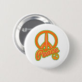 Wild Orange Peace Sign Button (Vorne & Hinten)