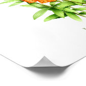 Wild Orange Tiger Lilies Botanische Kunst Poster (Ecke)