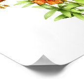 Wild Orange Tiger Lilies Originale Kunst Poster (Ecke)