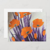Wild-Orangenmohn Postkarte (Vorne/Hinten)