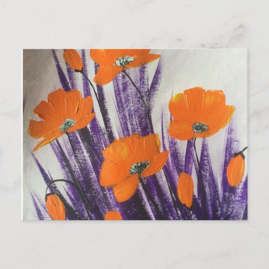 Wild-Orangenmohn Postkarte (Vorderseite)