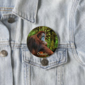 Wild Orangutan & Jungle Primat Art Button (Beispiel)