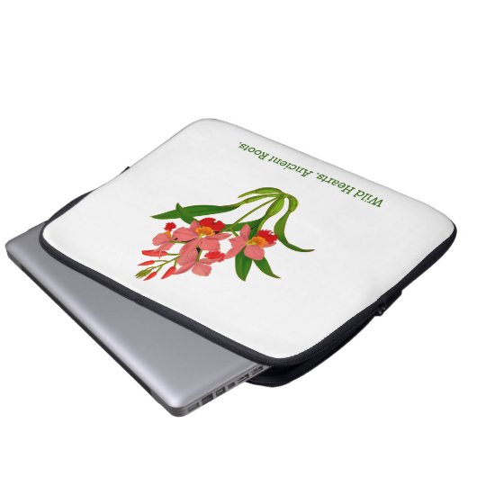 Wild Orchid Bloom Laptopschutzhülle (Vorne Knopf)