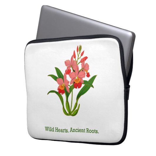 Wild Orchid Bloom Laptopschutzhülle (Vorderseite Links)