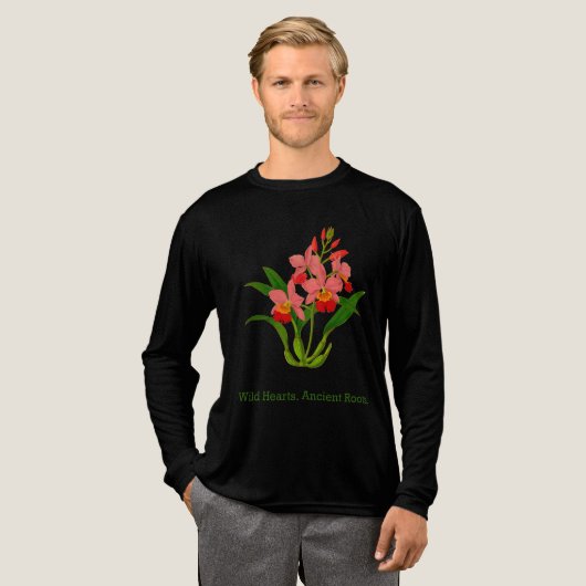 Wild Orchid Bloom Tri-Blend Shirt (Volle Vorderseite)