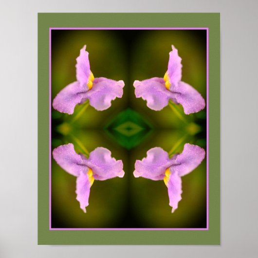 Wild-Orchid-Blume Abstrakt Poster (Vorne)