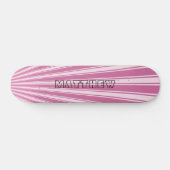 Wild orchid Color Stripe Funky Pattern Skateboard (Horizontal)