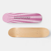 Wild orchid Color Stripe Funky Pattern Skateboard (Horizontal)