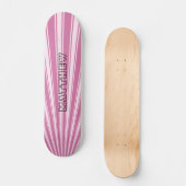 Wild orchid Color Stripe Funky Pattern Skateboard (Vorderseite)