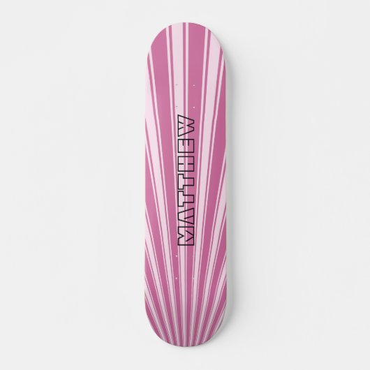 Wild orchid Color Stripe Funky Pattern Skateboard (Vorne)