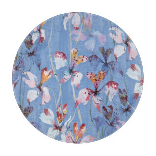 Wild Orchid Elegante: Watercolor Luxus Schneidebrett