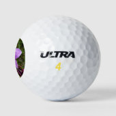 Wild Orchid Lila tropische Blume Golfball (Logo)