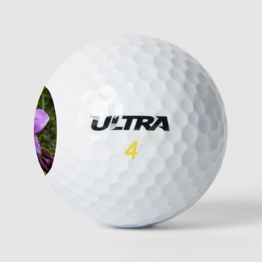 Wild Orchid Lila tropische Blume Golfball (Logo)