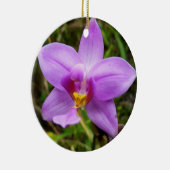 Wild Orchid Lila tropische Blume Keramikornament (Rechts)