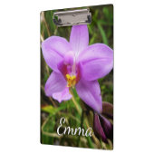 Wild Orchid Lila tropische Blume Klemmbrett (Links)