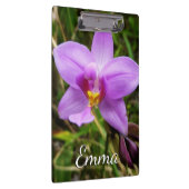 Wild Orchid Lila tropische Blume Klemmbrett (Rechts)