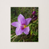 Wild Orchid Lila tropische Blume Puzzle (Vertikal)