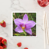 Wild Orchid Lila tropische Blume Serviette (Beispiel)