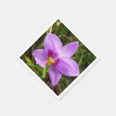 Wild Orchid Lila tropische Blume Serviette (Ecke)