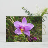 Wild Orchid Purple Tropical Flower Karte (Stehend Vorderseite)