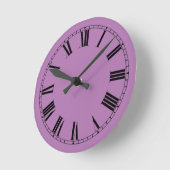 Wild Orchid Solid Color Runde Wanduhr (Winkel)