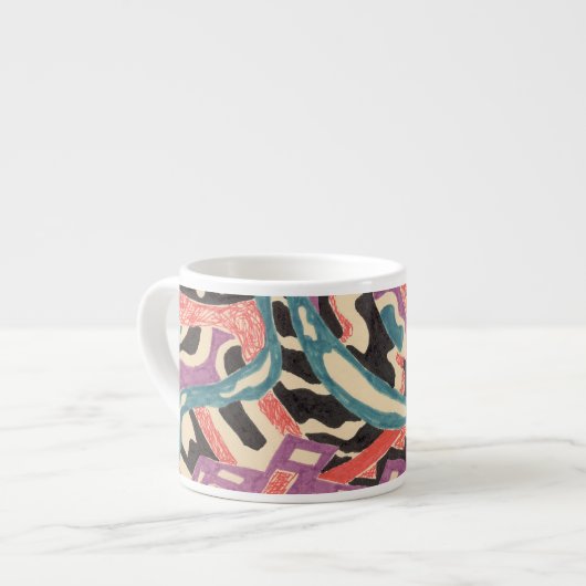 "Wild" Original Abstrakt Espressotasse (Vorderseite Links)