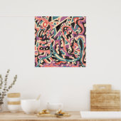 "Wild" Original Abstrakt Poster (Küche)