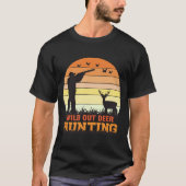 Wild-out-Hirsch-Jagd | Retro Sunset Hunter T-Shirt (Vorderseite)