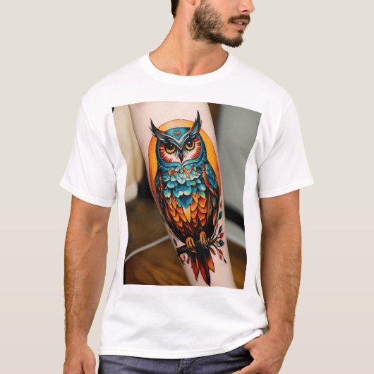 "Wild OwL Tattoo Beauty" T-Shirt (Vorderseite)