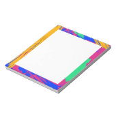 Wild Paint Brush Colors and Music Sheets Notizblock (Rotiert)