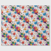 Wild Paint Spritzer Geschenkpapier (Flach)