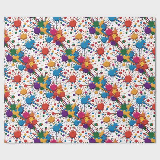 Wild Paint Spritzer Geschenkpapier (Flach)