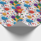 Wild Paint Spritzer Geschenkpapier (Ecke)