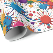 Wild Paint Spritzer Geschenkpapier (Rolleneckpunkt)