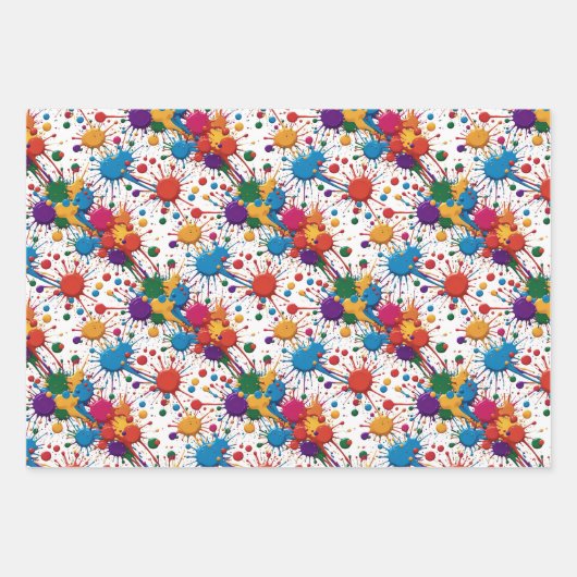 Wild Paint Spritzer Geschenkpapier Set (Vorderseite 3)