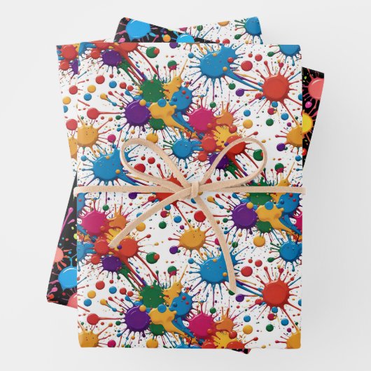 Wild Paint Spritzer Geschenkpapier Set (Beispiel)