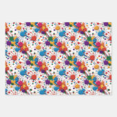 Wild Paint Spritzer Geschenkpapier Set (Vorderseite)