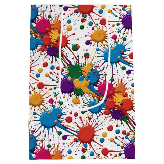 Wild Paint Spritzer Mittlere Geschenktüte (Rückseite)