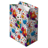 Wild Paint Spritzer Mittlere Geschenktüte (Rückseite Schrägansicht)