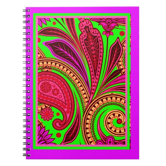 Wild paisley Notebook Notizblock (Vorderseite)