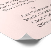 Wild Palm Blush Alphabetisches Seekarte Poster (Ecke)