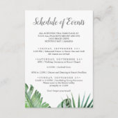 Wild Palm Wedding Week Veranstaltungsplan Begleitkarte (Vorderseite)