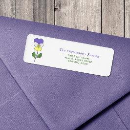 Wild Pansy Pastel Blume Rücksendeadresse